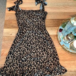 Cute Leopard Print Mini Dress Sz Small